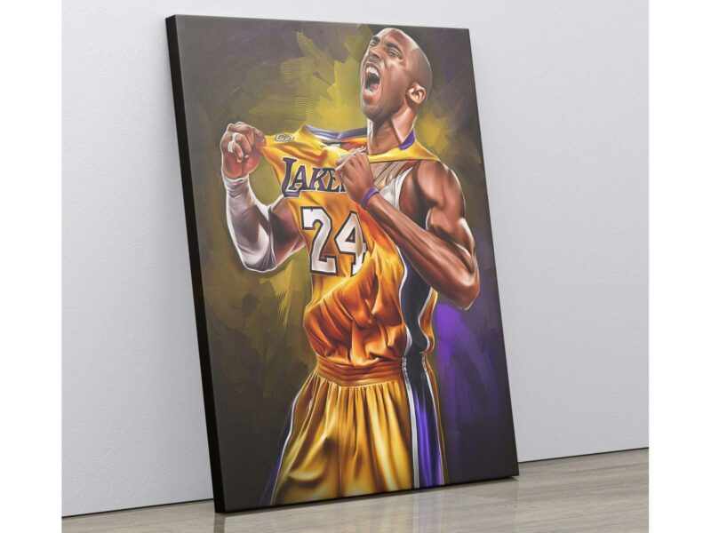 Basketball Canvas Kobe Bryant Canvas Wall Art Prints Kobe Poster Lakers Art | Boys Room Decor Home Decor Basketball