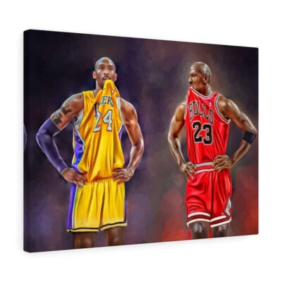 Basketball Canvas Michael Jordan Kobe Bryant Canvas Wall Art Kobe Poster Athlete Sports Art Christmas Gift For Gym Kids Room Office 1