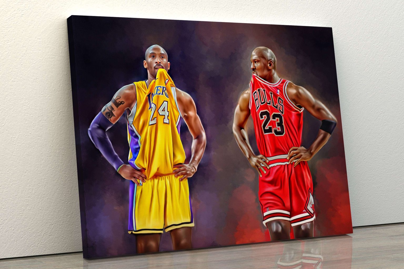 Basketball Canvas Michael Jordan Kobe Bryant Canvas Wall Art Kobe Poster Athlete Sports Art Christmas Gift For Gym Kids Room Office