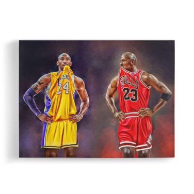 Basketball Canvas Michael Jordan Kobe Bryant Canvas Wall Art Kobe Poster Athlete Sports Art Christmas Gift For Gym Kids Room Office 2 scaled