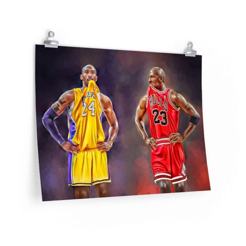 Basketball Poster Michael Jordan Kobe Bryant Print Wall Art Kobe Poster Canvas Athlete Sports Art Christmas Gift For Him Kids Room Office