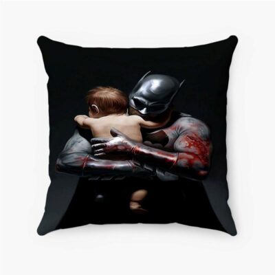 Batman Save The Baby Custom Pillow Case Spun Polyester Suede Square Pillow Cover
