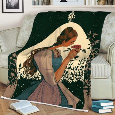 Beauty And The Beast Disney Fan Gift Beauty And The Beast Art Comfy Sofa Throw Blanket Gift 2