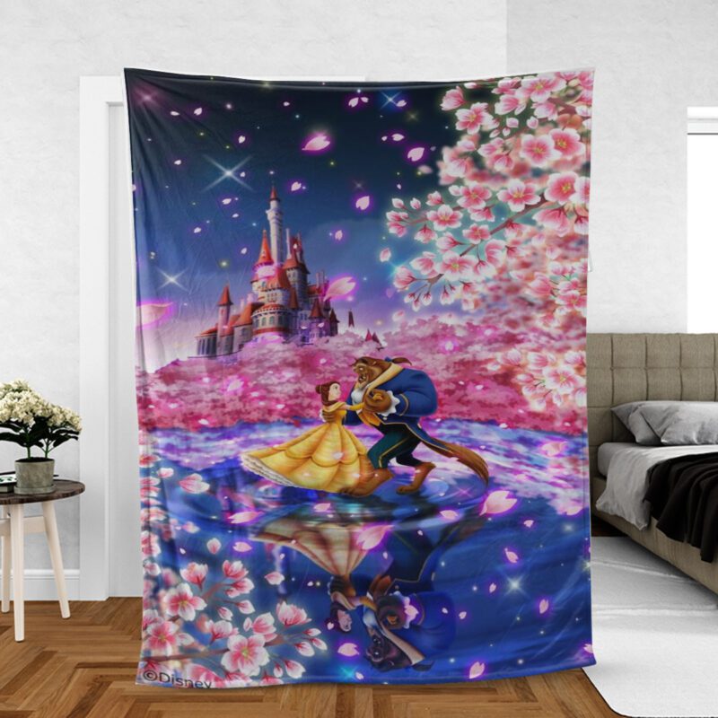 Disney Beauty and the Beast Belle Gift For Fan Comfy Sofa Throw Blanket Gift