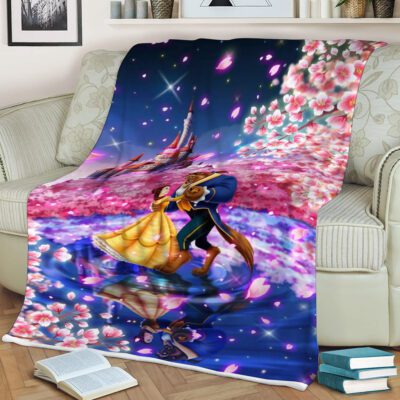 Beauty and the Beast Gift, Disney Beauty and the Beast Belle Gift For Fan Comfy Sofa Throw Blanket Gift