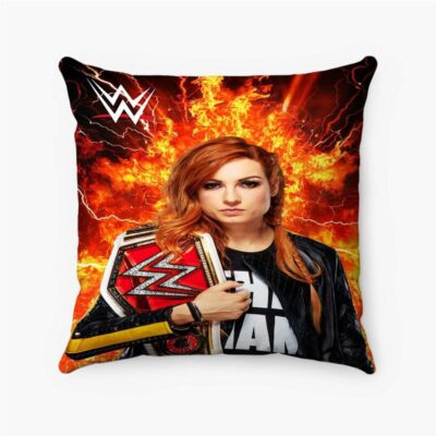 Becky Lynch Wwe Custom Pillow Case Spun Polyester Suede Square Pillow Cover