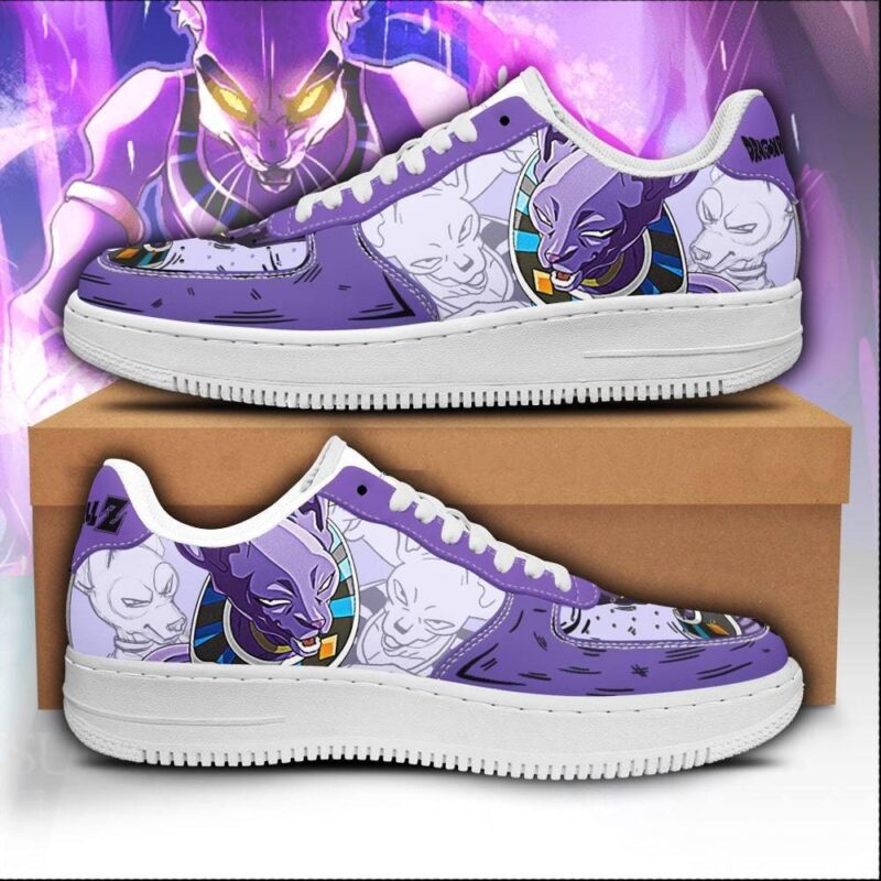 Beerus Sneakers Custom Dragon Ball Anime Shoes Fan Gift Air Force 1 Sneakers