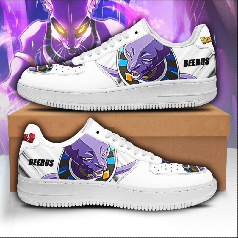 Beerus Sneakers Custom Dragon Ball Z Anime Shoes Air Force 1 Sneakers