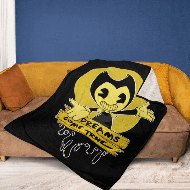 Bendy And The Ink Machine Dreams Come True Gift Fan Comfy Sofa Throw Blanket Gift 1