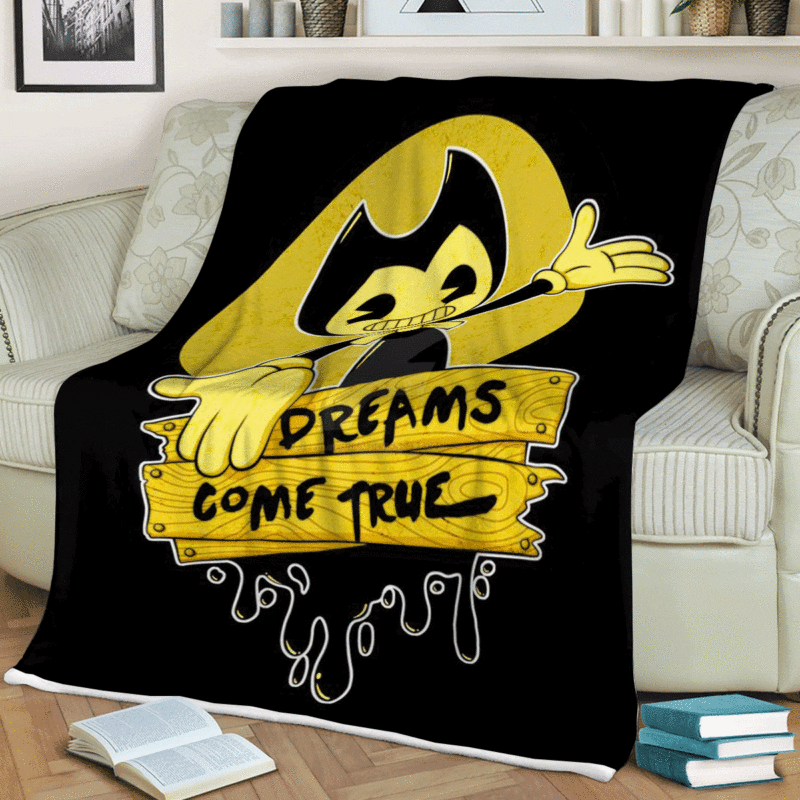 Bendy And The Ink Machine Dreams Come True Gift Fan Comfy Sofa Throw Blanket Gift 2