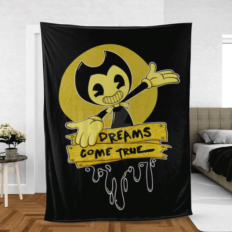 Bendy And The Ink Machine Dreams Come True Gift Fan Comfy Sofa Throw Blanket Gift