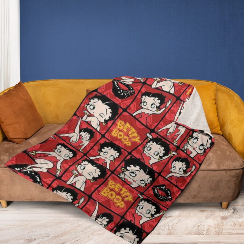 Betty Boop Lover Gift For Fan Comfy Sofa Throw Blanket Gift