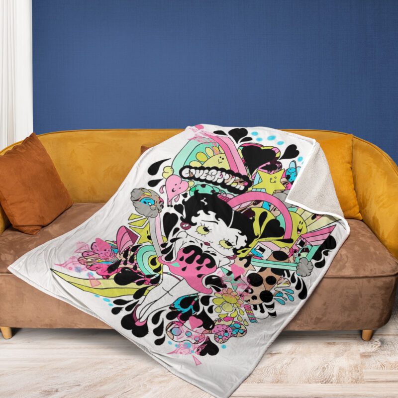 Betty Boop Lover Gift For Fan Comfy Sofa Throw Blanket Gift