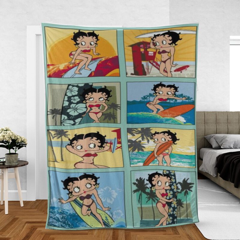 Betty Boop Lover Gift For Fan Comfy Sofa Throw Blanket Gift