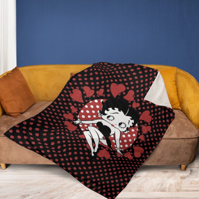 Betty Boop Lover Gift For Fan Comfy Sofa Throw Blanket Gift