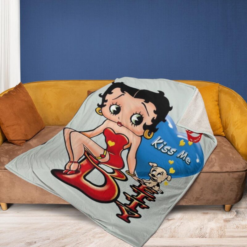 Betty Boop Lover Gift For Fan Comfy Sofa Throw Blanket Gift