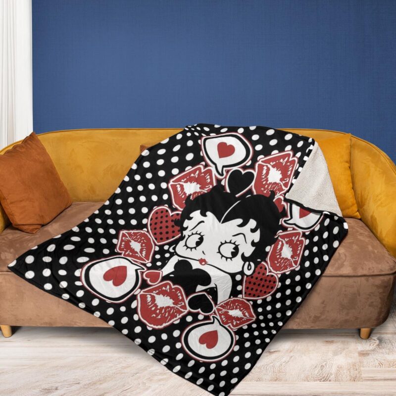 Betty Boop Lover Gift For Fan Comfy Sofa Throw Blanket Gift