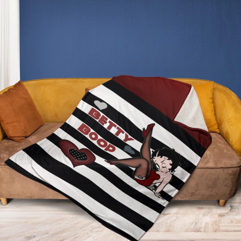 Betty Boop Lover Gift For Fan Comfy Sofa Throw Blanket Gift