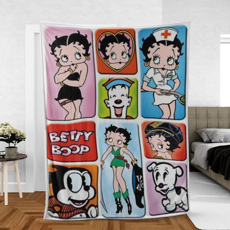 Betty Boop Lover Gift For Fan Comfy Sofa Throw Blanket Gift