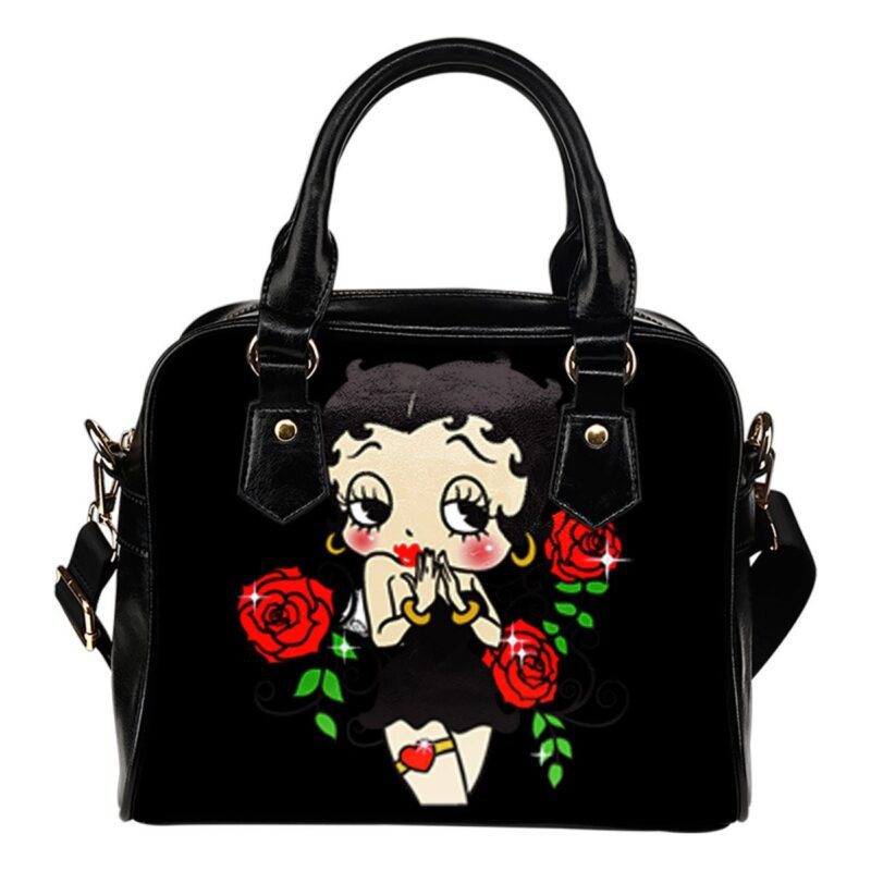 Betty Boop Roses Lady Leather Shoulder Hand Bag SB0143