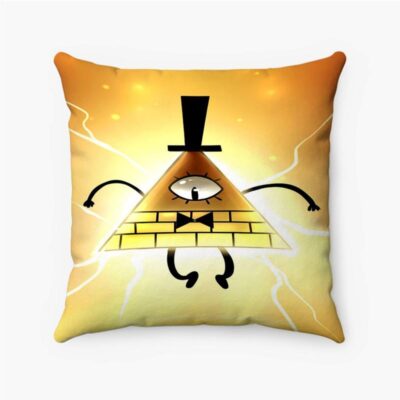 Bill Cipher Gravity Falls Art Custom Pillow Case Spun Polyester Suede Square Pillow Cover