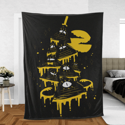 Bill Cipher Gravity Falls The Love God Disney Cartoon Ver2 Gifts Lover, Bill Cipher Gift For Fan Comfy Sofa Throw Blanket Gift