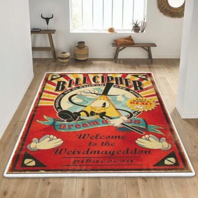 Bill Cipher Area Rug Living Room Rug Floor Decor