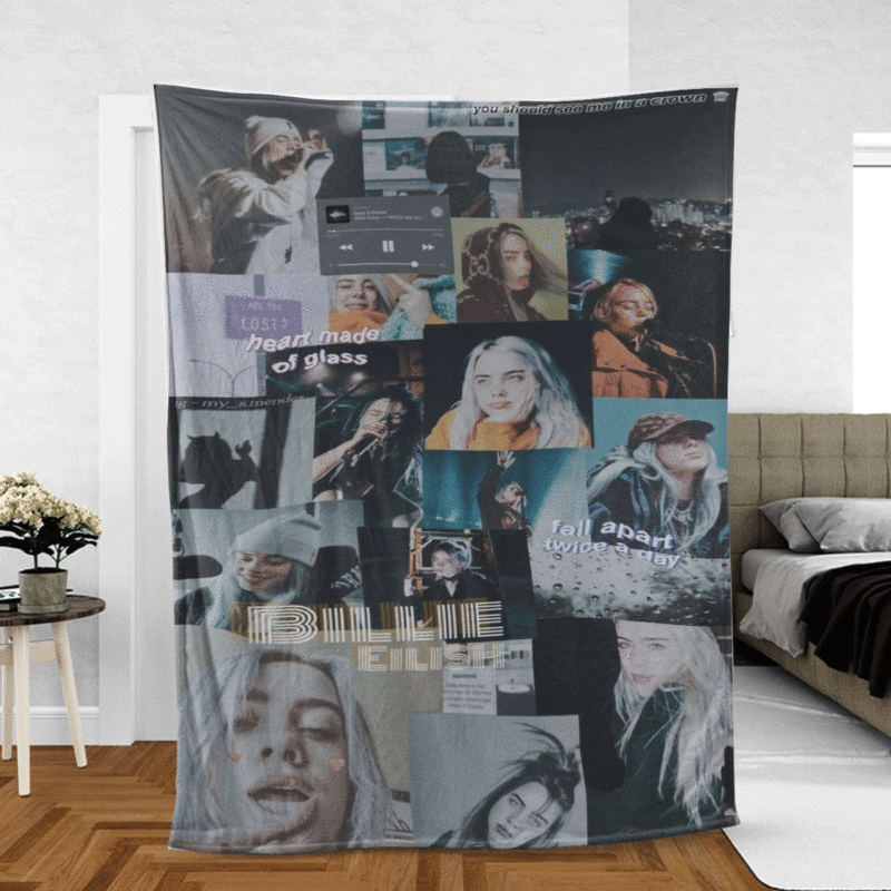 Billie Eilish Gift For Fan Comfy Sofa Throw Blanket Gift