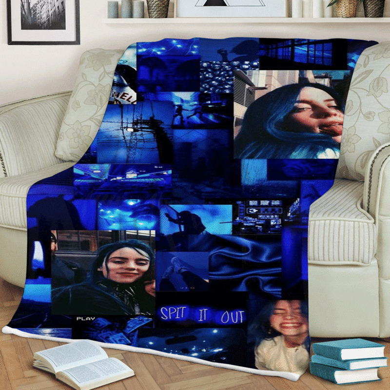 Billie Eilish Thank You For The Memories Ver2 Gift Comfy Sofa Throw Blanket Gift