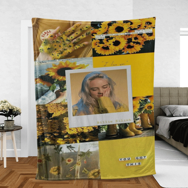 Billie Eilish Thank You For The Memories Ver3 Gift Comfy Sofa Throw Blanket Gift 2