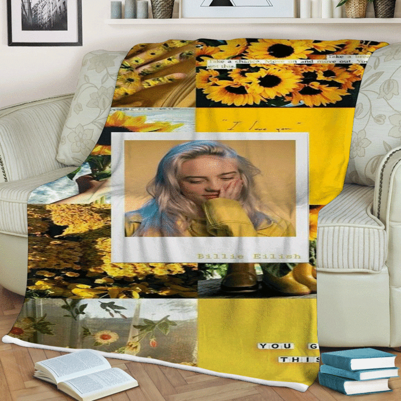 Billie Eilish Thank You For The Memories Ver3 Gift Comfy Sofa Throw Blanket Gift