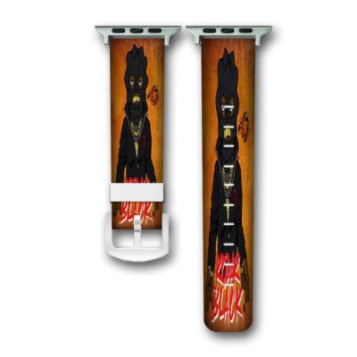 Black Cats Kodak Black Custom Apple Watch Band Genuine Wrist Band Replacement