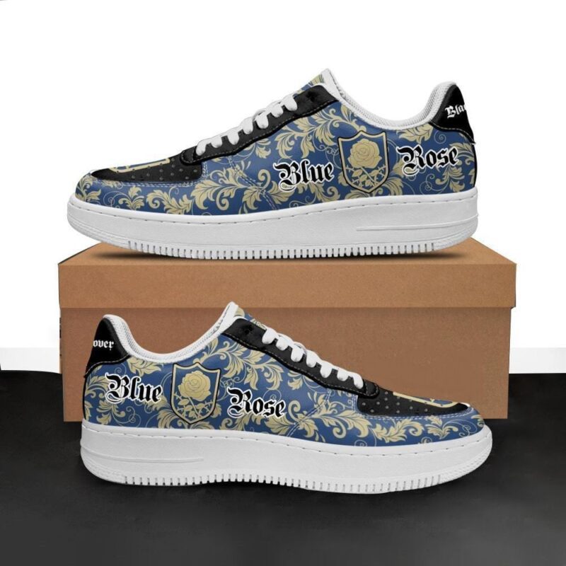 Black Clover Shoes Magic Knights Squad Blue Rose Sneakers Anime Air Force 1 Sneakers