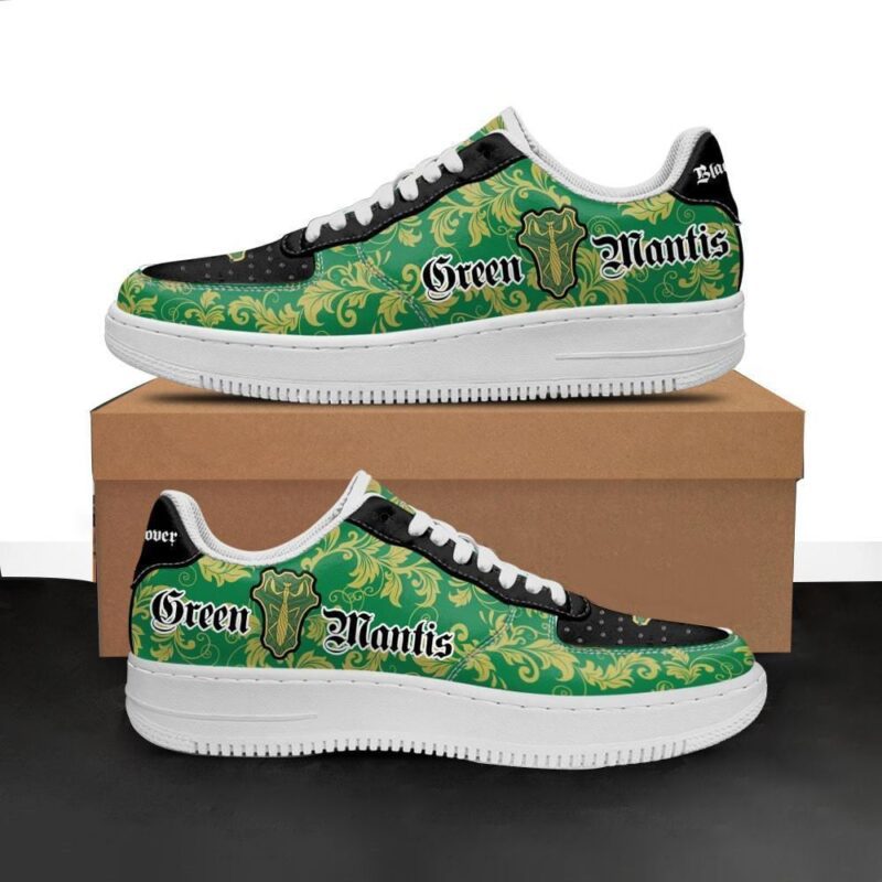 Black Clover Shoes Magic Knights Squad Green Mantis Sneakers Anime Air Force 1 Sneakers