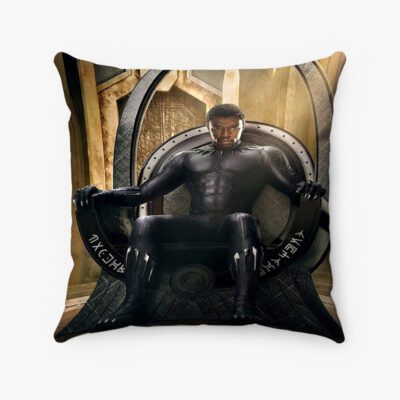 Black Panther Custom Pillow Case Spun Polyester Suede Square Pillow Cover
