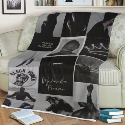 Black Panther Fan Gift Wakanda Forever Black Power Comfy Sofa Throw Blanket Gift 2