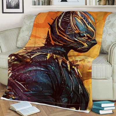 Black Panther Marvel Comics Christmas Gifts Lover, Black Panther Gift For Fan Comfy Sofa Throw Blanket Gift