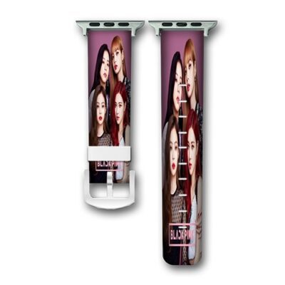 Black Pink Art Custom Apple Watch Band Genuine Wrist Band Replacement