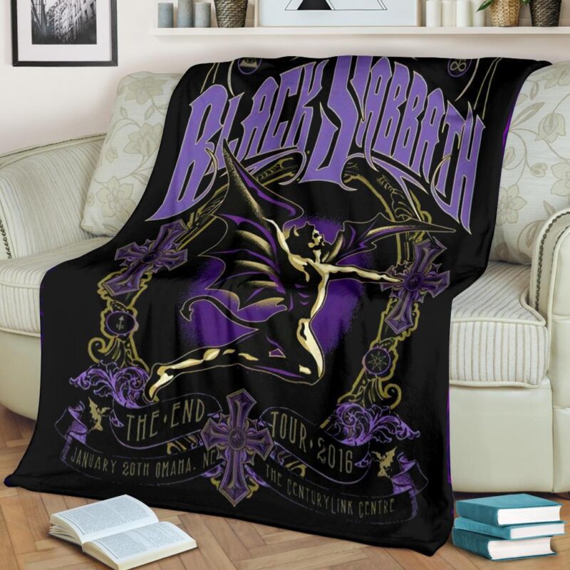 Black Sabbath Art Vintage Style Comfy Sofa Throw Blanket