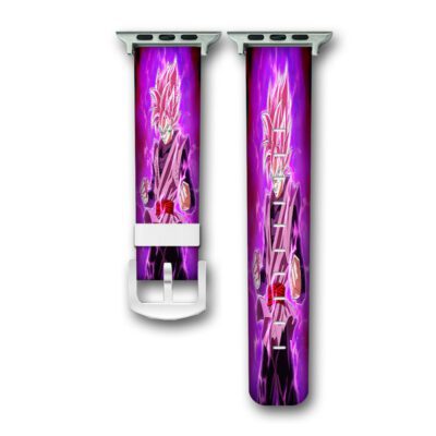 Black Super Saiyan Rose Custom Apple Watch Band Genuine Wrist Band Replacement