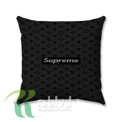 Black Supreme Louis Vuitton Wallpaper Custom Pillow Case Cover