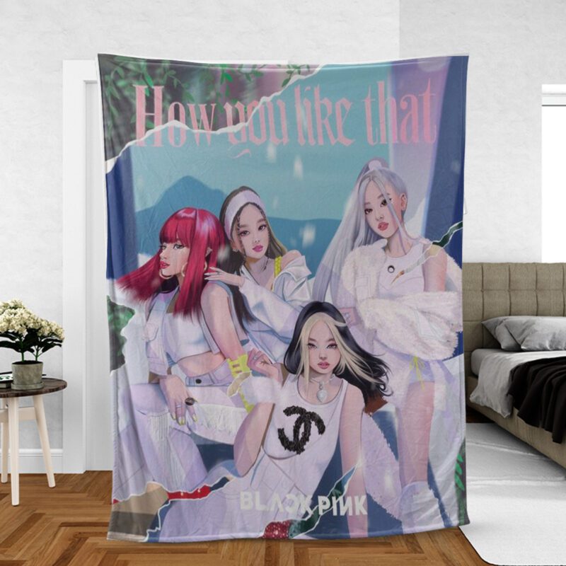 Blackpink Jisoo Jennie Lisa Rosé Gift For Fan Comfy Sofa Throw Blanket Gift
