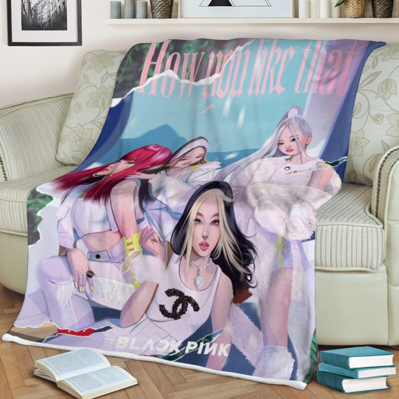 Blackpink Jisoo Jennie Lisa Rose How You Like That Fan Gift Blackpink Jisoo Jennie Lisa Rose Gift For Fan Comfy Sofa Throw Blanket Gift 2