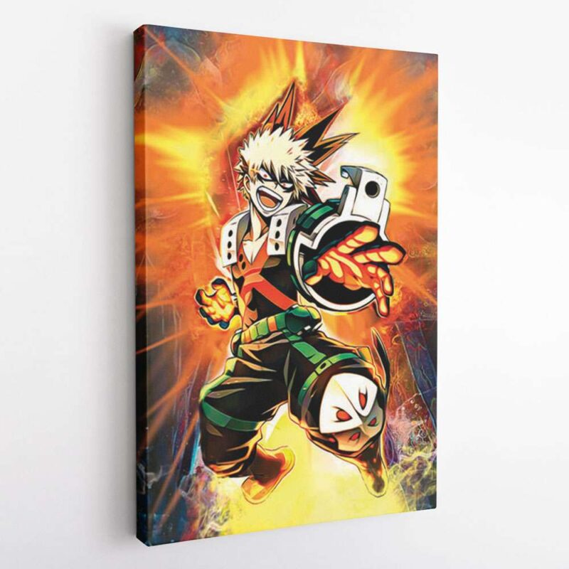 Blazing Bakugo My Hero Academia Vertical Canvas Poster Print Wall Art Decor 1