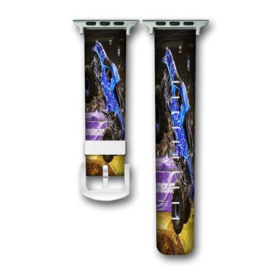 Blue Thunder Monster Jam Custom Apple Watch Band Genuine Wrist Band Replacement