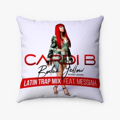 Bodak Yellow Cardi B Feat Messiah Custom Pillow Case Spun Polyester Suede Square Pillow Cover