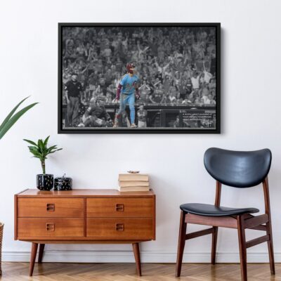 Bryce Harper American Professional Baseball, Bryce Harper Walking,, Baseball Player, Philadelphia Phillies, Sports Canvas