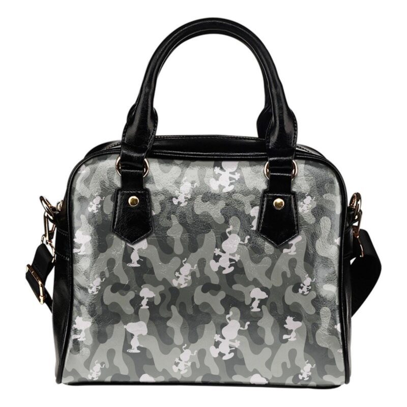 Camo Snoopy Lady Leather Shoulder Hand Bag SB0087