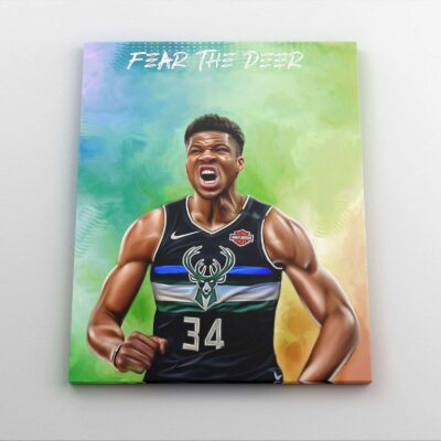 Canvas Print Giannis Antetokounmpo Mvp 2021 NBA Finals Basketball Player Poster Wall Decor Milwaukee Bucks Fan Gift Boys Room Art 1