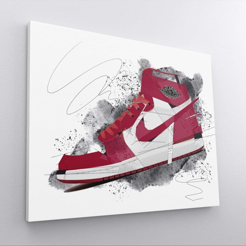 Canvas Print Jordan Sneaker Art Poster Sneaker Poster Wall Art Decor Kids Gift Basketball Gift Aj Boys Room Decoration Gym Display 2